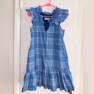 NWOT Never a Wallflower Rachel Dress in Blue Plaid- size XS